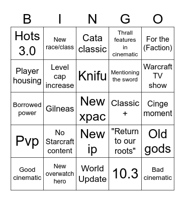 Rizzcon 2023 Bingo Card