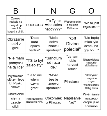 Leon BINGO 3.23 Bingo Card