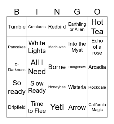 Untitled Goooooose Game Bingo Card