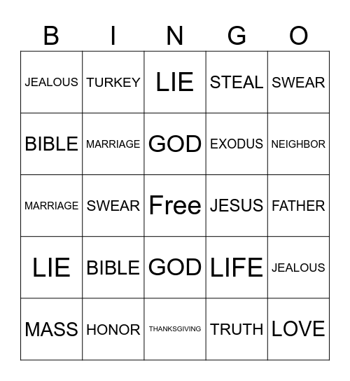 Bingo Card