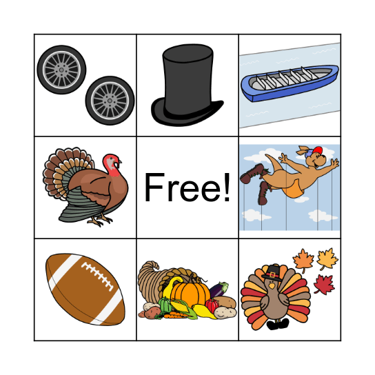 Thanksgiving Bingo Card