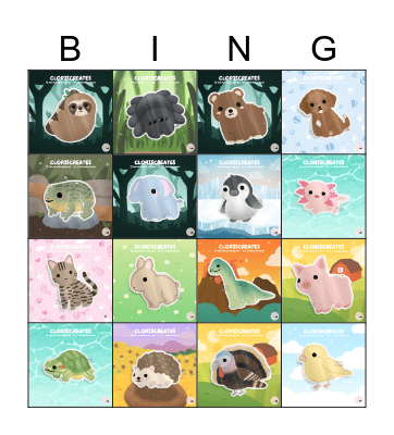 Animal Bingo! Bingo Card