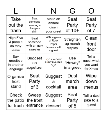 HOSTS Bingo Card
