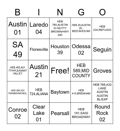 H-E-Bingo Card