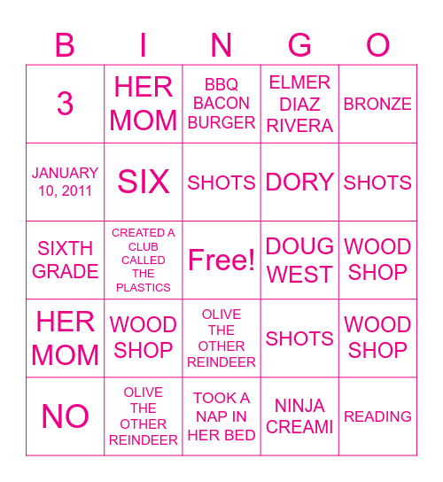 SK'S 30TH BIRTHDAY Bingo Card