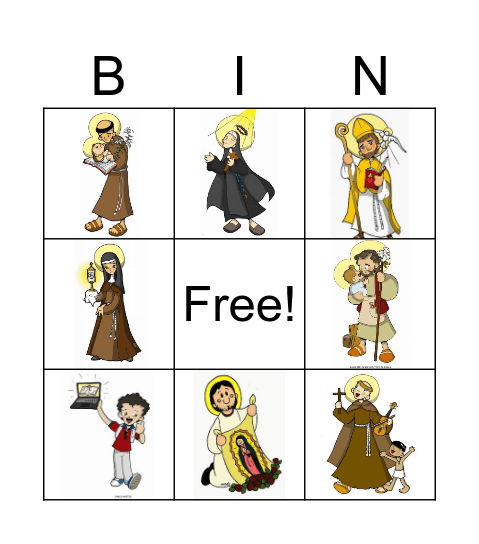 BINGO SANTITOS Bingo Card