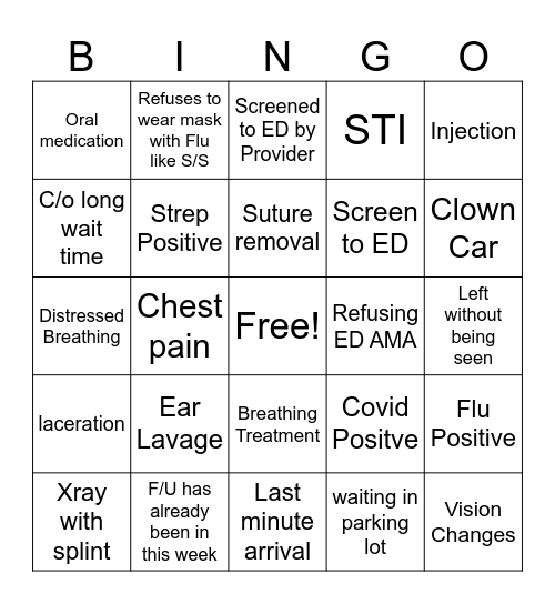 WIC Bingo Card