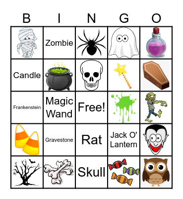 Halloween Bingo Card