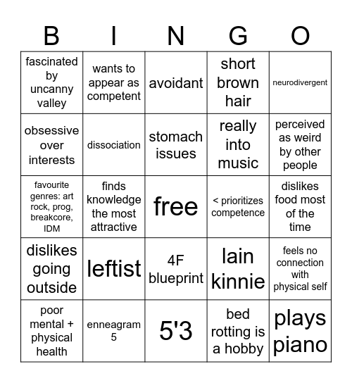 ehmm Bingo Card