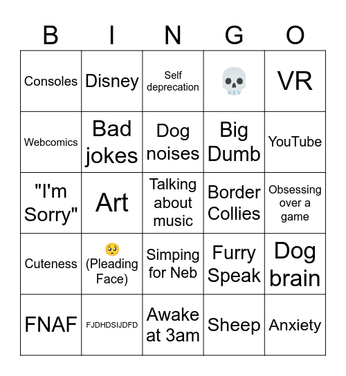 Floof's Bingo Card