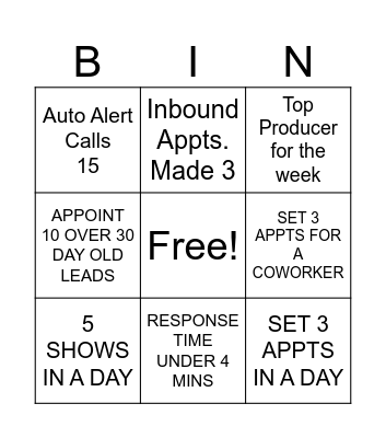 SALES BDC THANKSGIVING BINGO Card