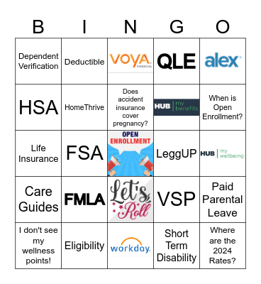 2024 OPEN ENROLLMENT Bingo Card