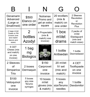 Take Jeff's Money! CA Edition Bingo Card