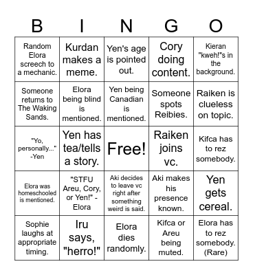 Fellowship 11/3/23 Bingo Card