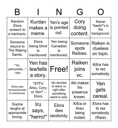 Fellowship 11/3/23 Bingo Card