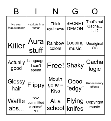 Gacha Bingo Card