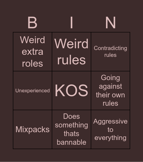 Quagga herd Bingo Card