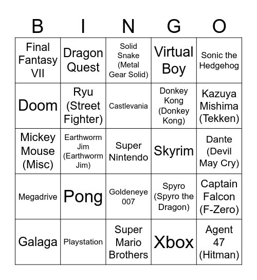 Museum Bingo Rebecca Bingo Card