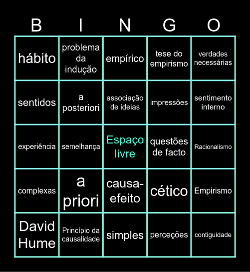 EMPIRISMO Bingo Card