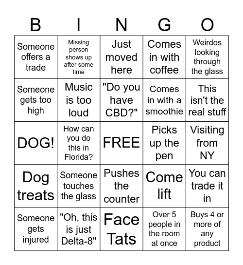 Canna Flora Bingo Card