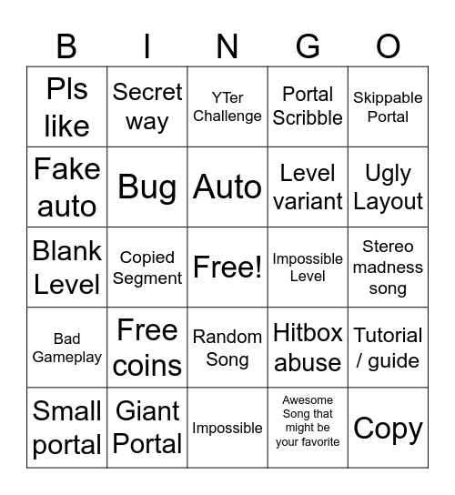 recent tab bingo Card