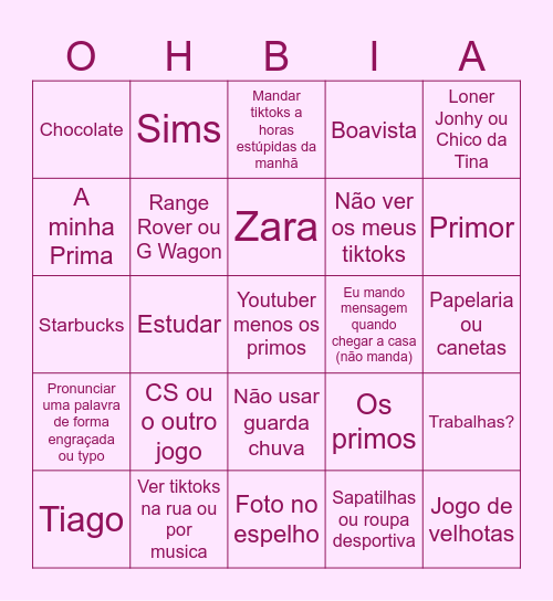 OH BIA Bingo Card