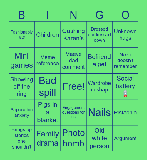Engagement Party 🎉 Bingo Card