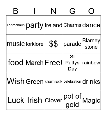 Lucky Bingo  Bingo Card