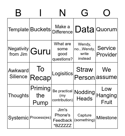 ICSC Bingo Card