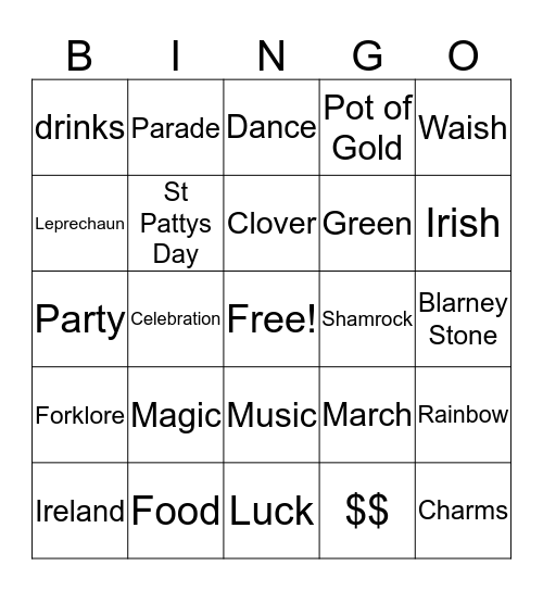 Lucky Bingo  Bingo Card