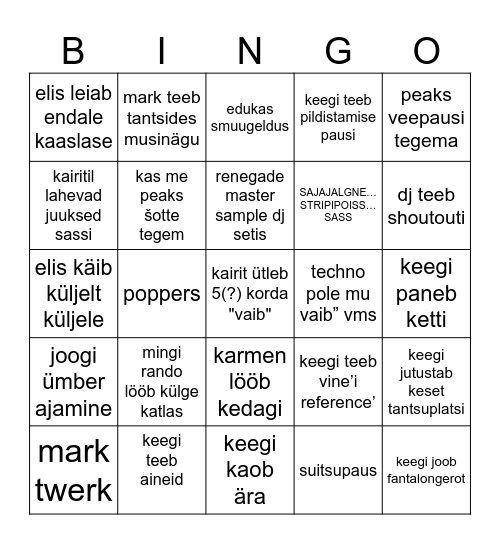 Untitled Bingo Card Untitled bingo card