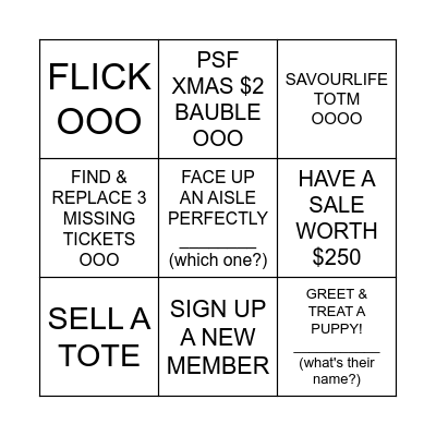 NOVEMBER BINGO! Bingo Card