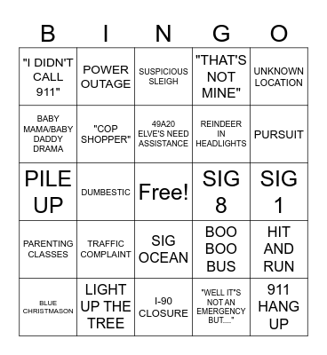 HOLIDAY BINGO Card