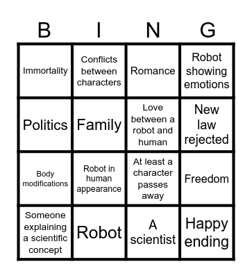 Movie Bingo Card