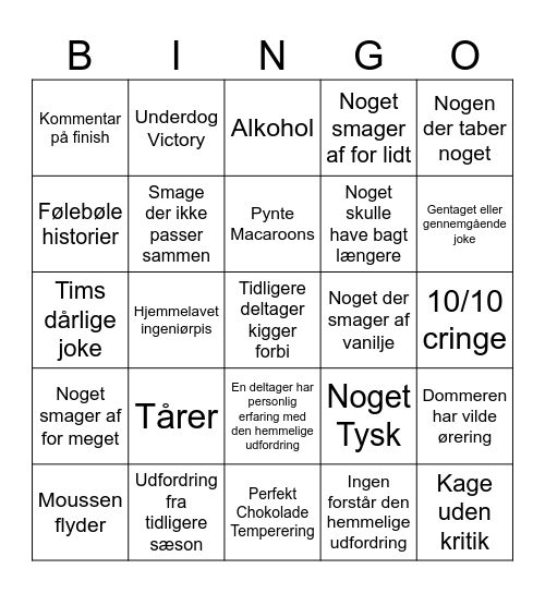 Den story bingodyst Bingo Card