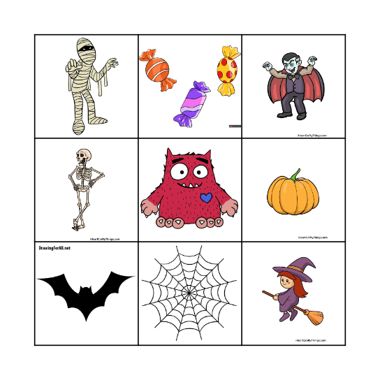 Halloween Bingo Card