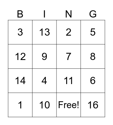 Med Safety Bingo Card