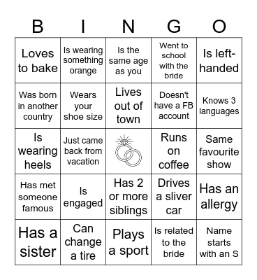 Find Someone Who? Bingo Card