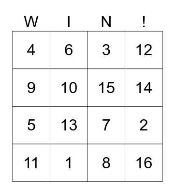 Med Safety Bingo Card