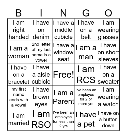 Payroll Bingo  Bingo Card