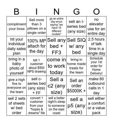 On the Move BINGO Card