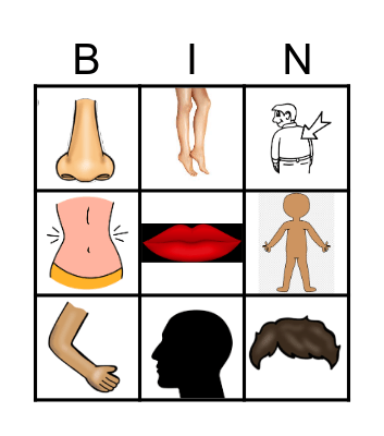 BODY PARTS 1-2 Bingo Card
