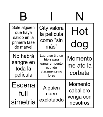 El que hace equilibrio Bingo Card