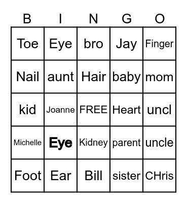 FRONT PORCH Bingo Card