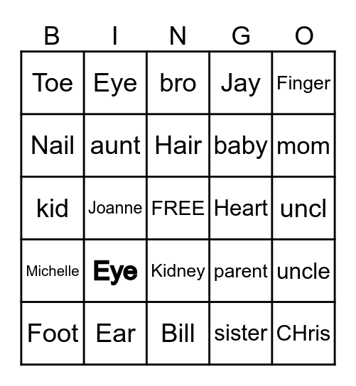 FRONT PORCH Bingo Card