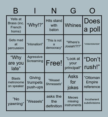 CYO MAXIM BINGO Card