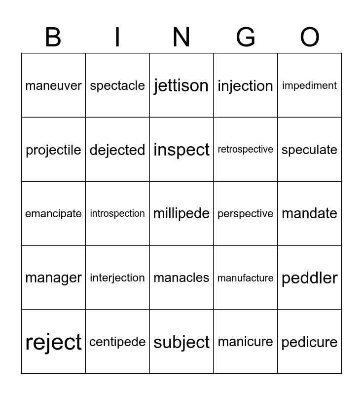 root-words-ped-man-spect-ject-bingo-card