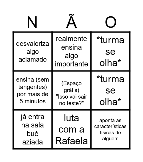 Bingo da Filosofia Bingo Card