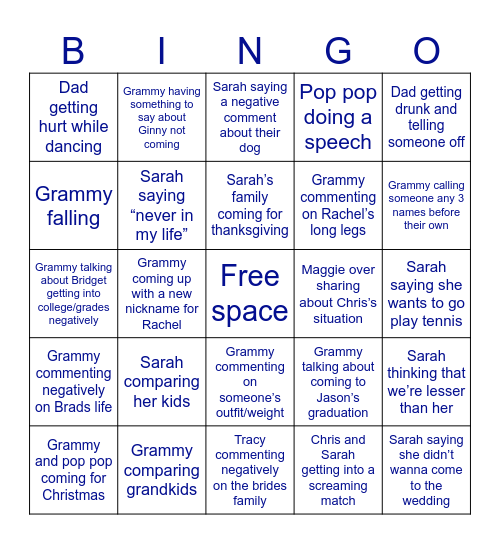 San Diego bingo Card