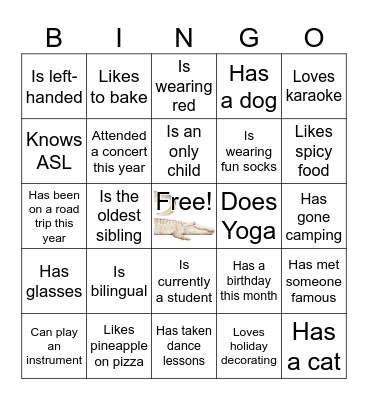 Icebreaker Bingo: Find Someone Who Bingo Card